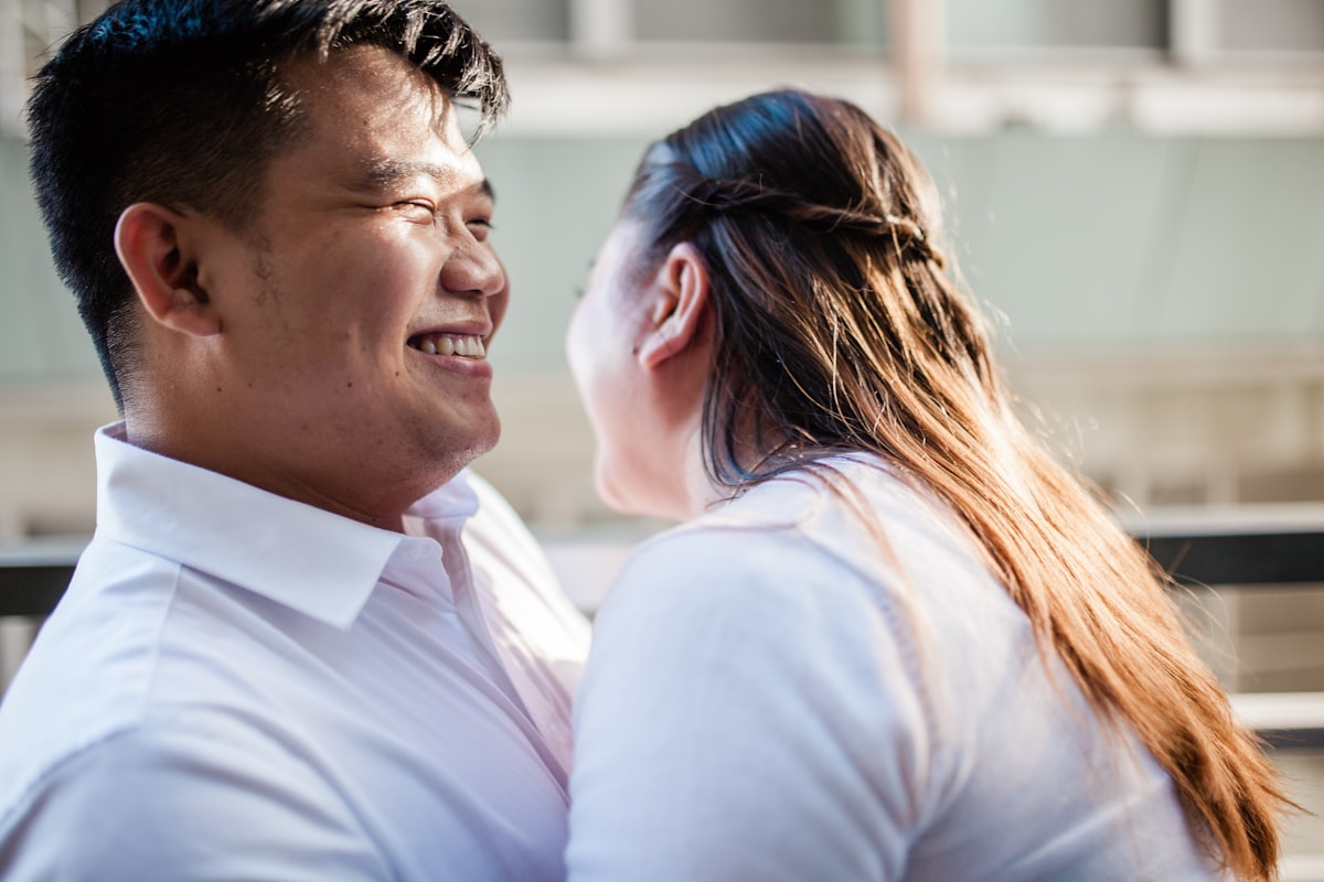 Asian couple in love